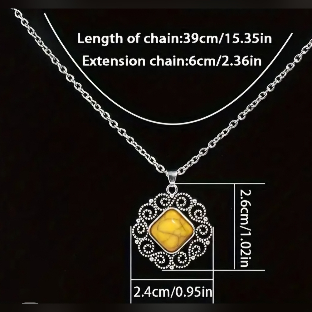 Boho Gypsy Lace Design NECKLACE zinc ALLOY - Picture 2 of 3